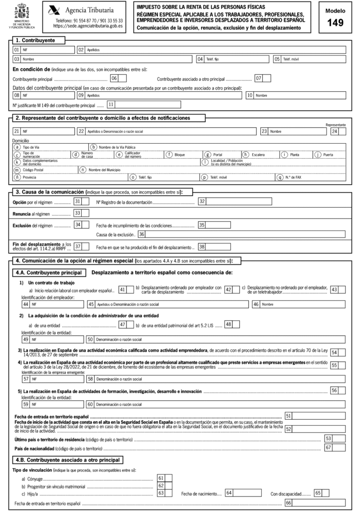 Modelo 149 full page